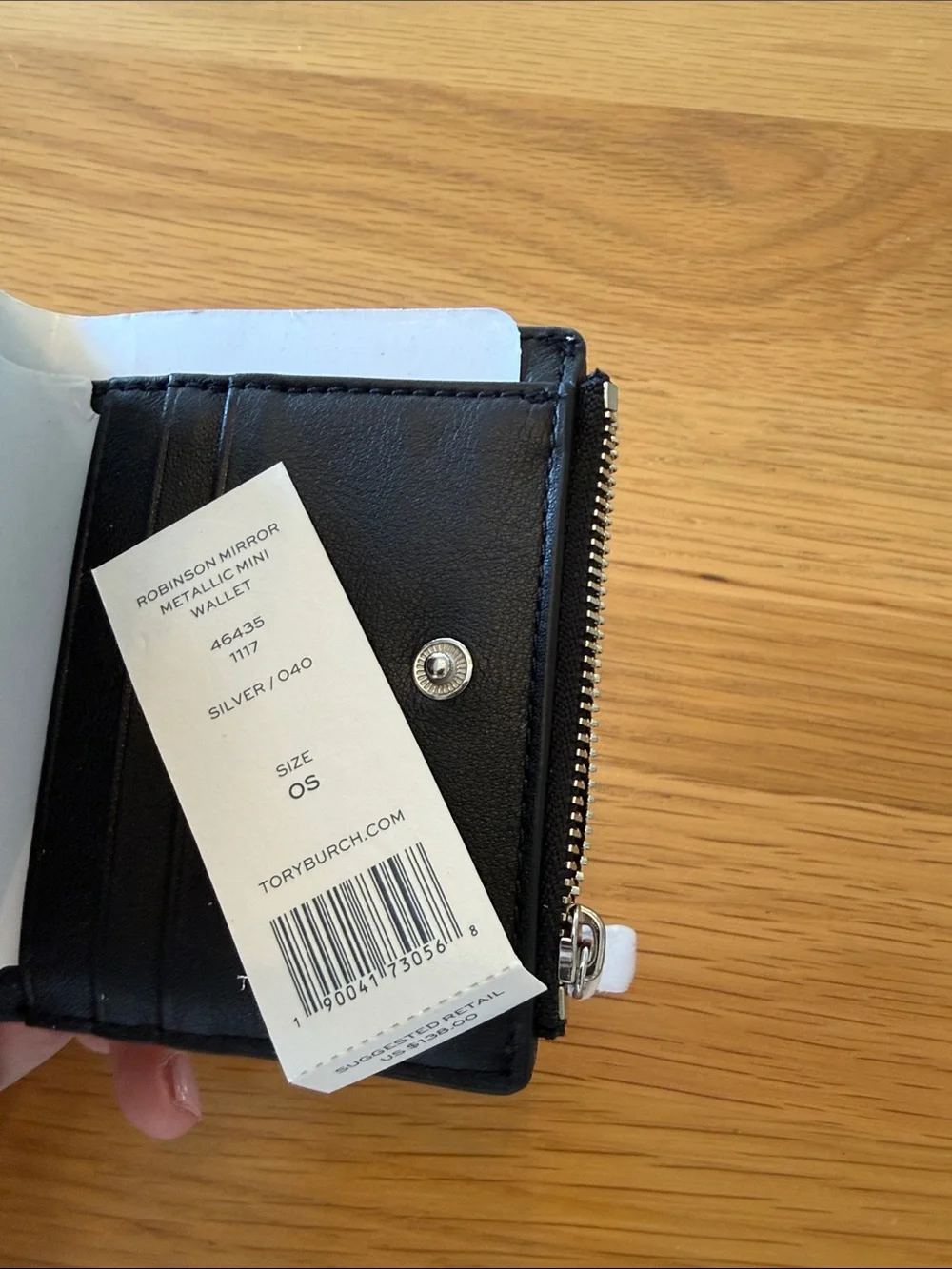 Tory Burch Robinson Mirror Metallic Mini Wallet